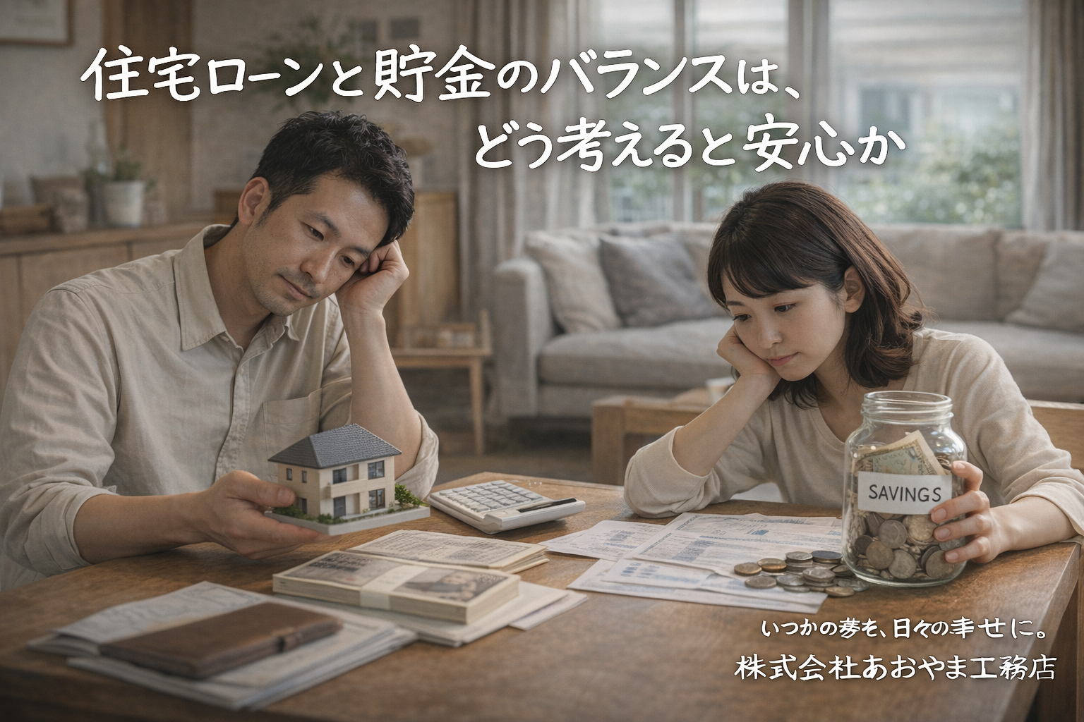 住宅ローンと貯金のバランスは、どう考えると安心か