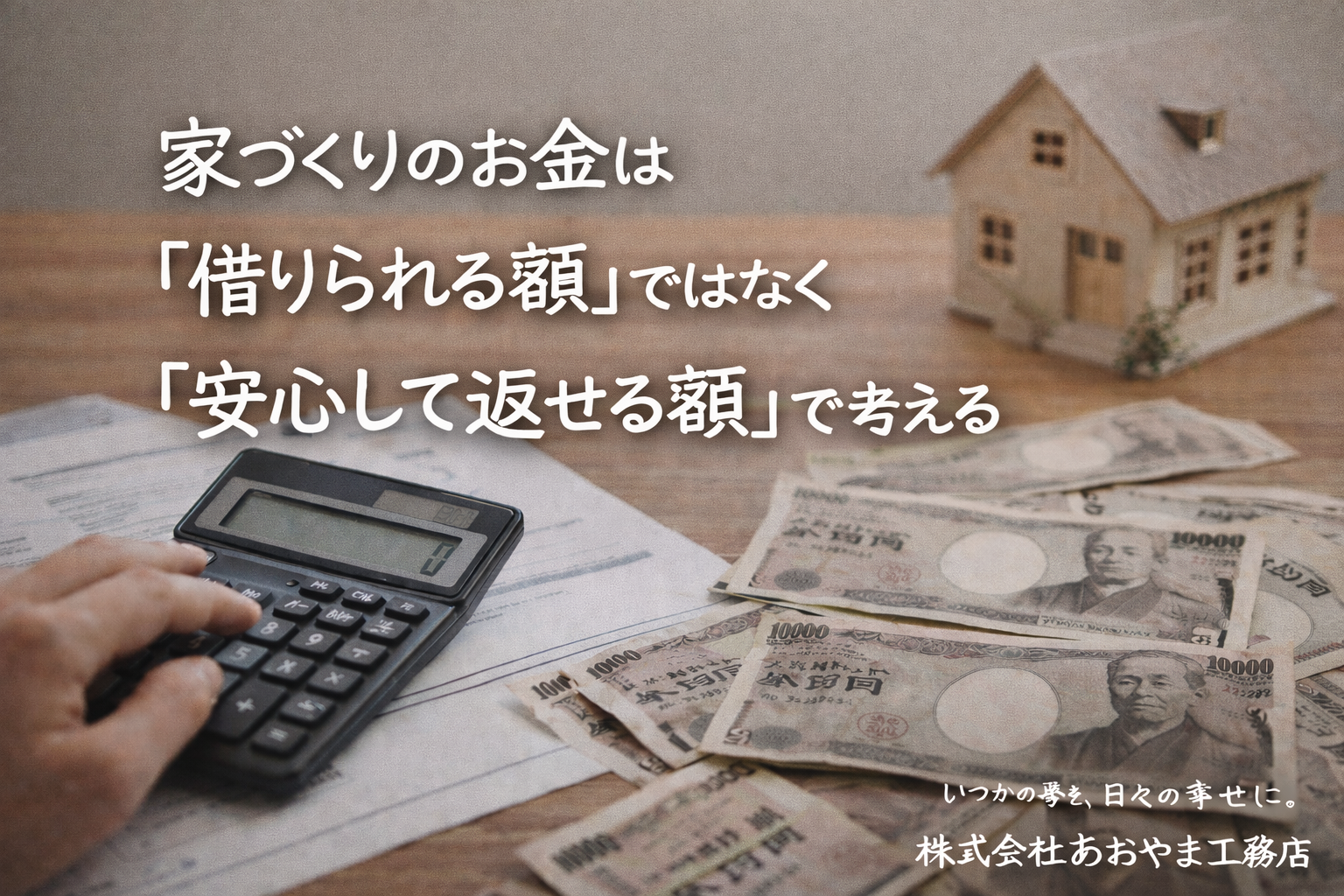 家づくりのお金は「借りられる額」ではなく「安心して返せる額」で考える