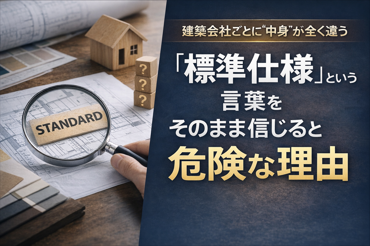 「標準仕様」という言葉をそのまま信じると危険な理由