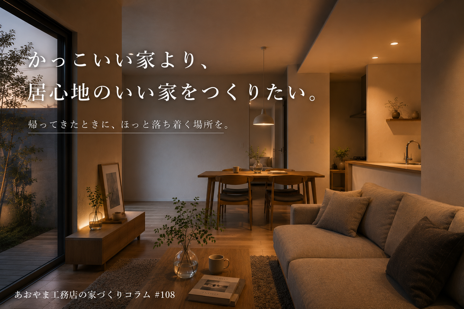 "かっこいい家"より、居心地のいい家をつくりたい。