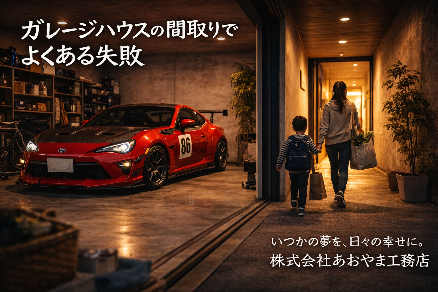 ガレージハウスの間取りでよくある失敗