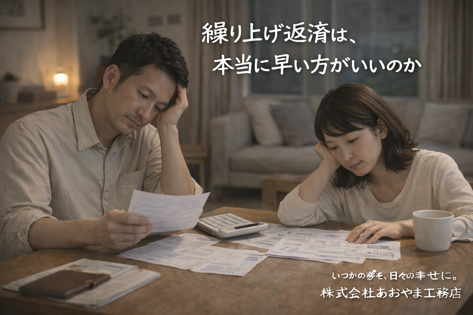 繰り上げ返済は、本当に早い方がいいのか