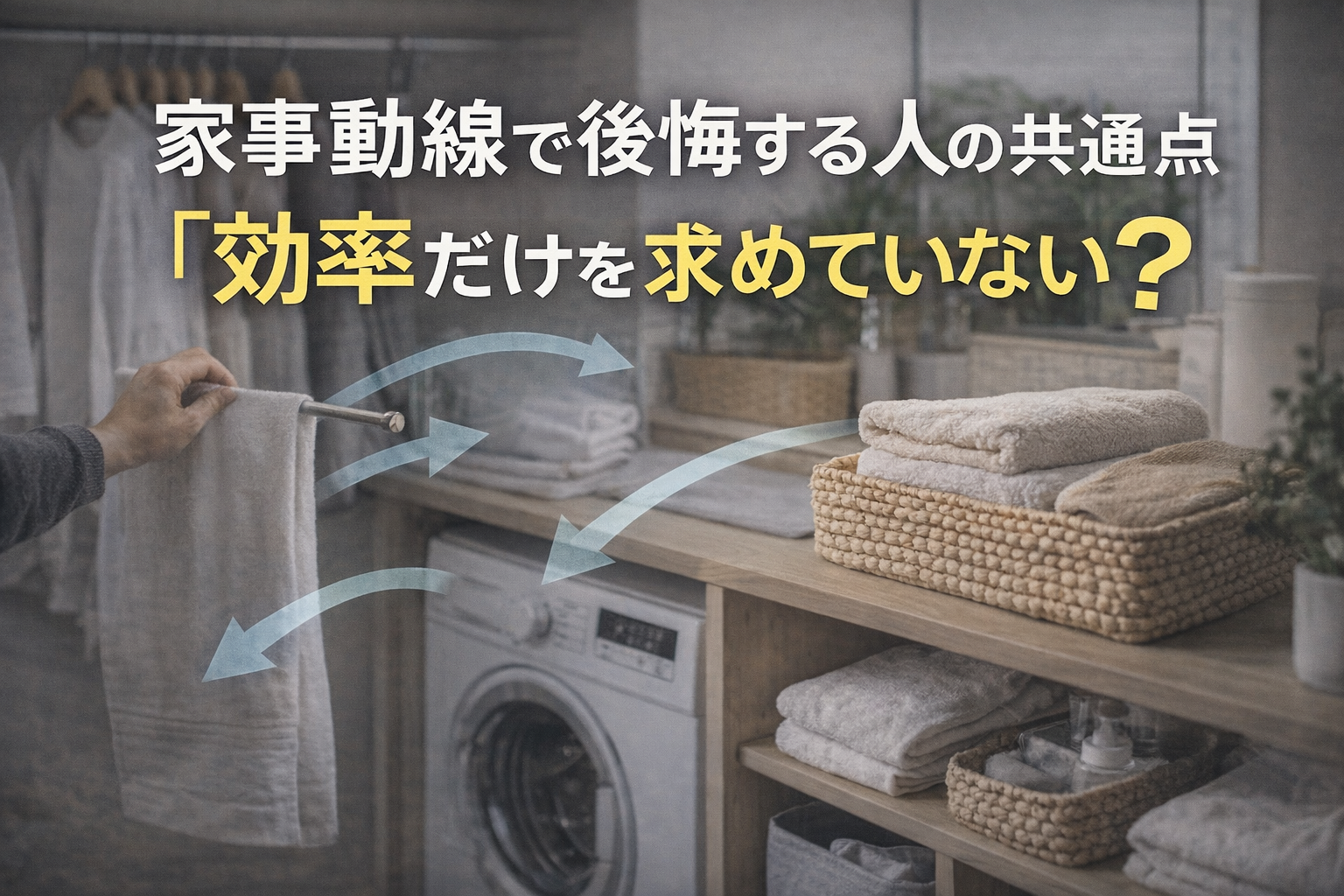 家事動線で後悔する人の共通点は「効率」だけを求めていること