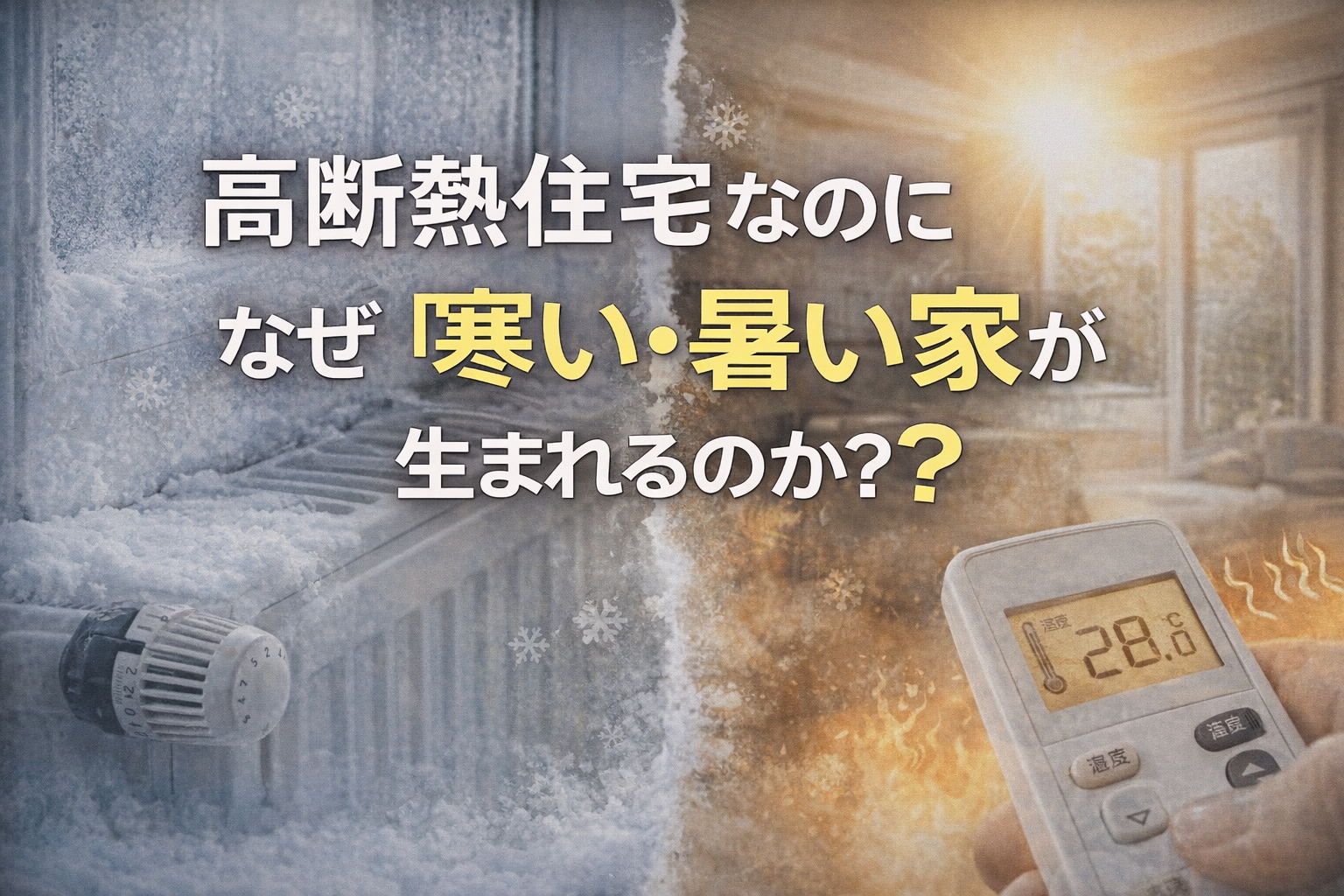 高断熱住宅なのに、なぜ寒い・暑い家が生まれるのか