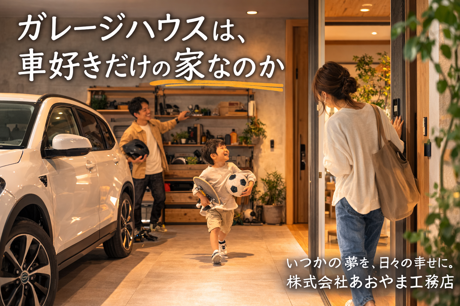 ガレージハウスは、車好きだけの家なのか