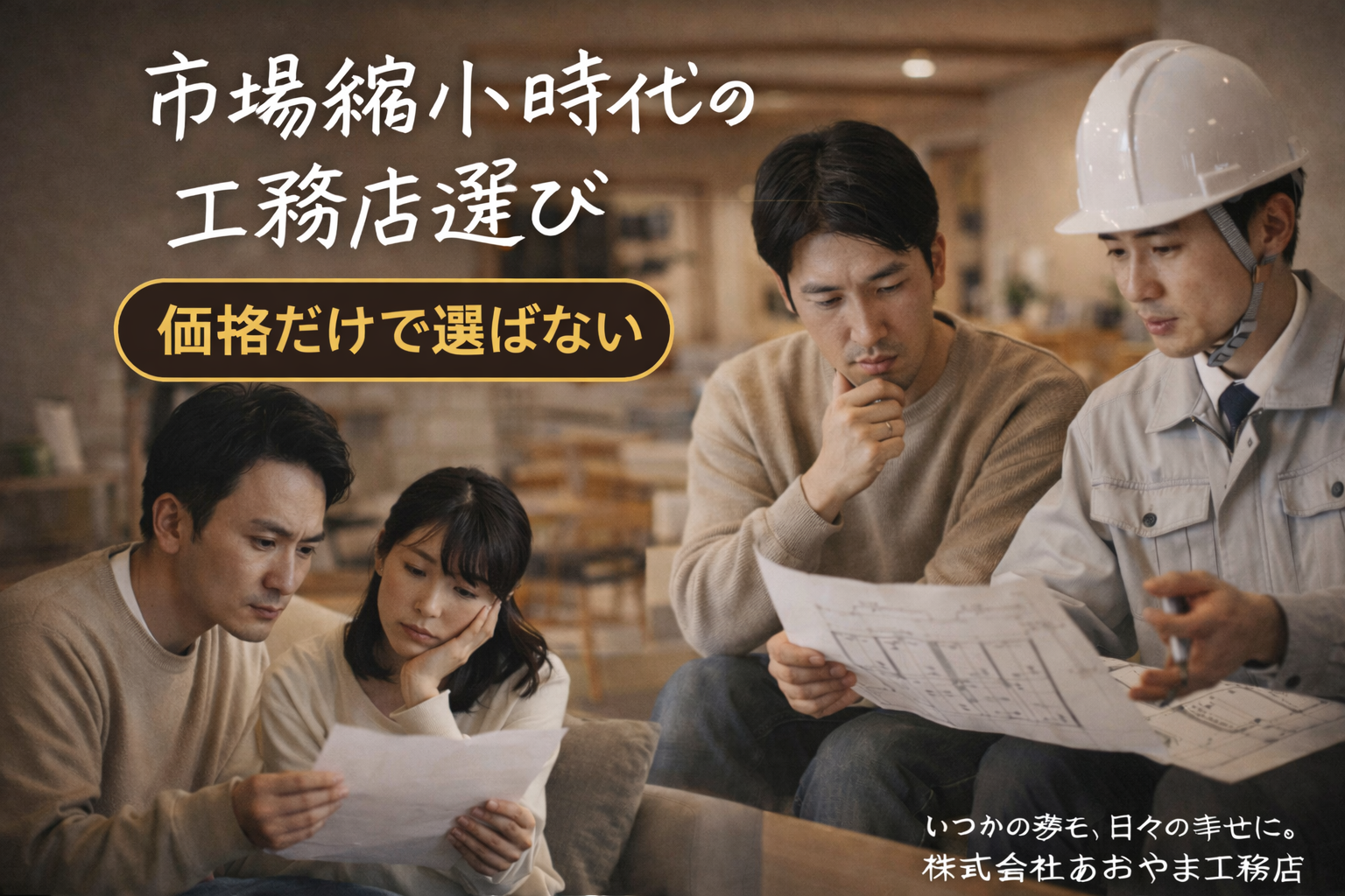 市場縮小時代に、工務店をどう選ぶか