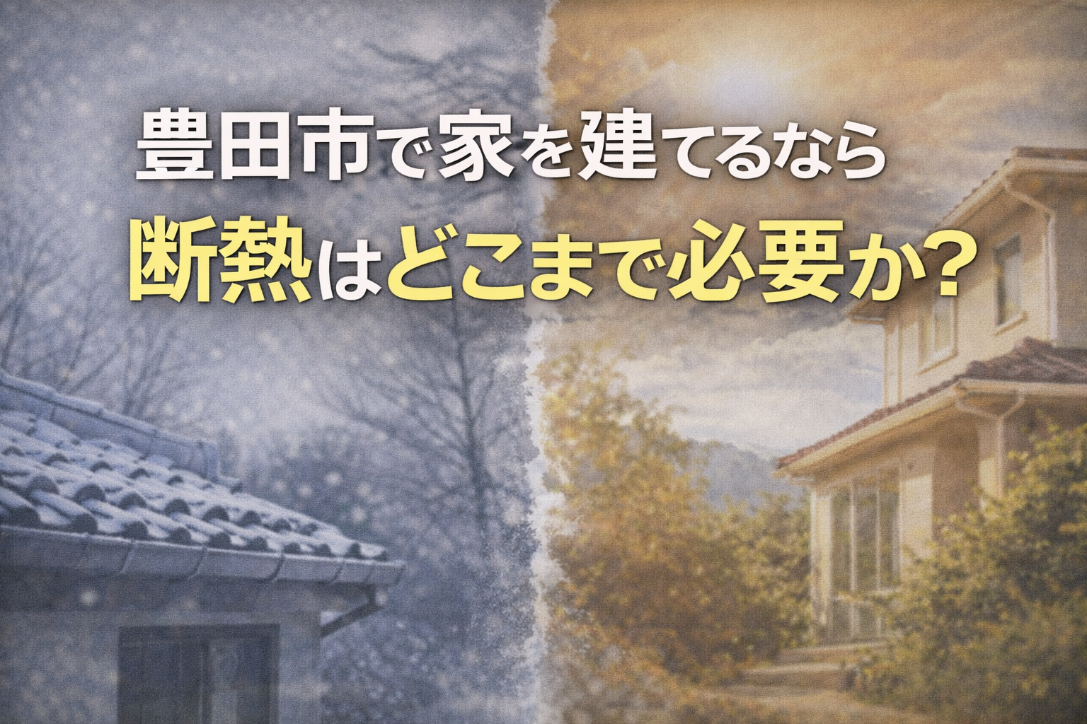 豊田市で家を建てるなら、断熱はどこまで必要か？