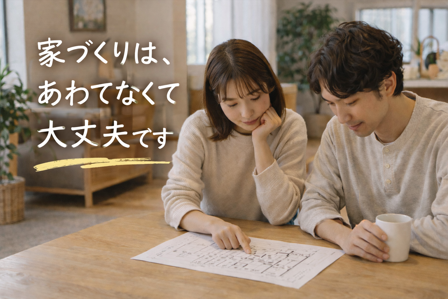 家づくりは、あわてなくて大丈夫です